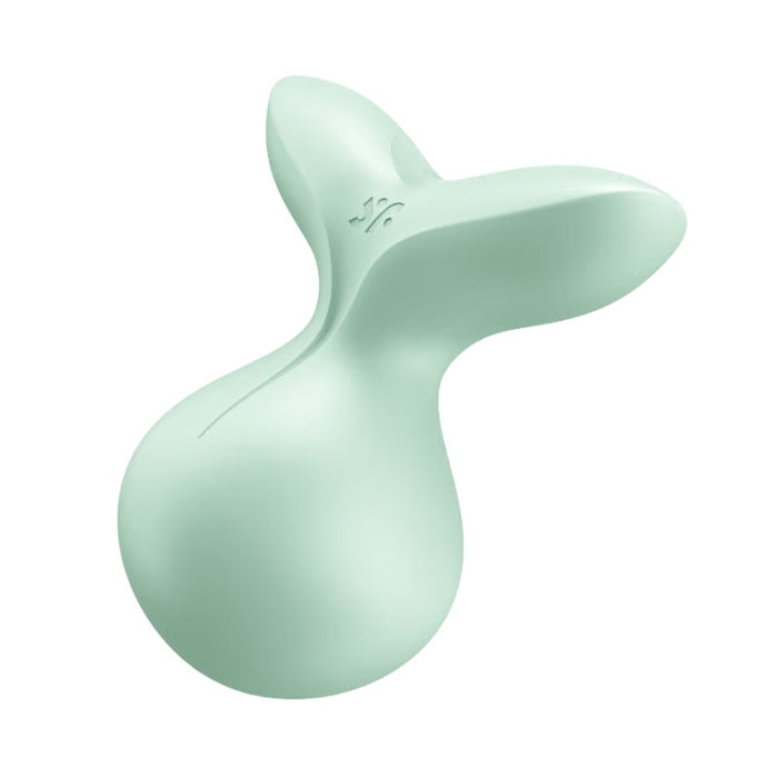 Satisfyer Viva la Vulva 3 mint vibrating massager in medical-grade silicone