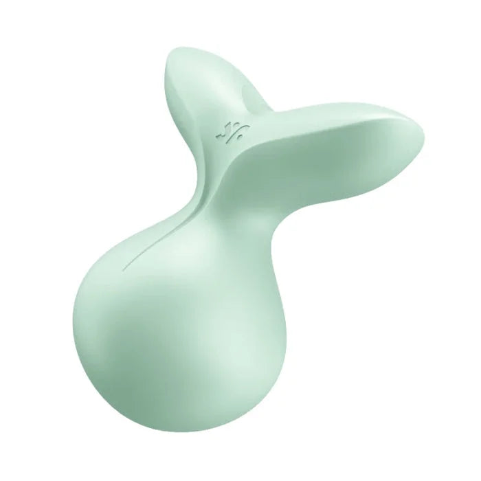 Satisfyer Viva la Vulva 3 mint vibrating massager in medical-grade silicone