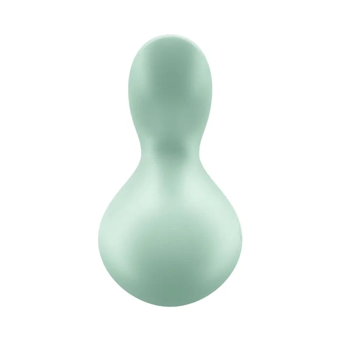 Mint green Satisfyer Viva la Vulva 3 vibrating massager in gourd shape