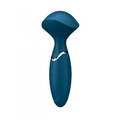 Satisfyer Wand Blue teal silicone vibrator for targeted stimulation