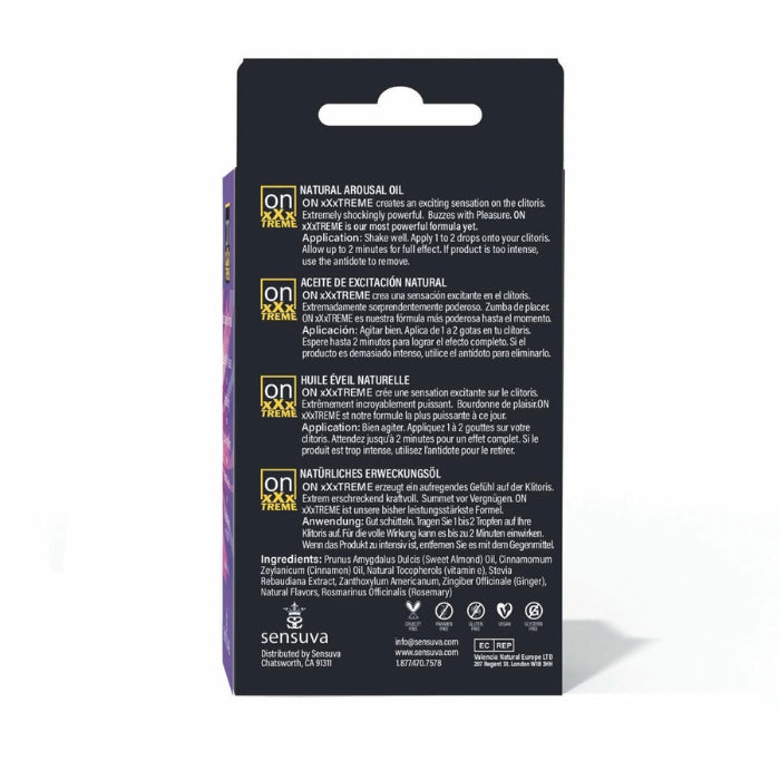 Lady Jane Adult Sex Shop | Sensuva ON Xxxtreme Clitoral Oil (29ml)