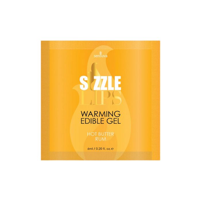 Lady Jane Adult Sex Shop | Sensuva Sizzle Lips Warming Edible Gel - Hot Butter Rum (6ml)