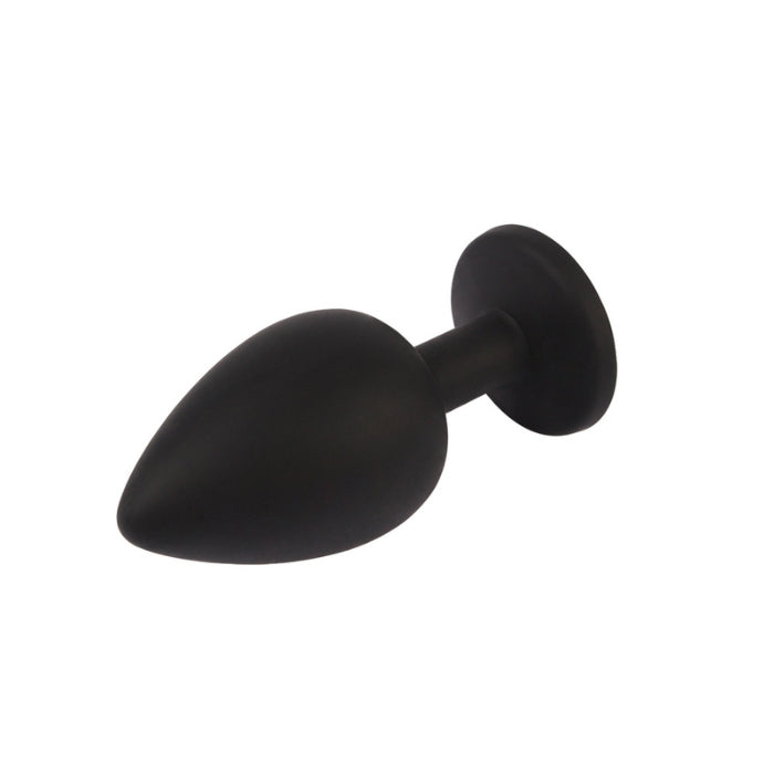 Large Senuelo Booty Fantasy Gem Anal Plug in black silicone with tapered design