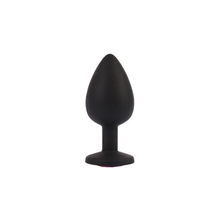 Senuelo Booty Fantasy Gem Anal Plug - Large black silicone teardrop butt plug