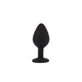 Senuelo Booty Fantasy Gem Anal Plug - Medium black silicone teardrop butt plug