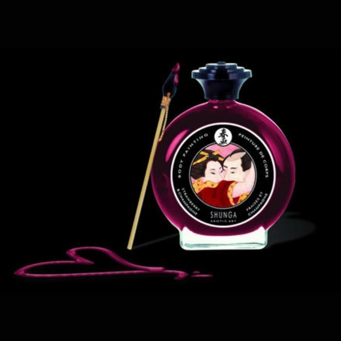 Lady Jane Adult Sex Shop | Shunga Body Paint - Strawberry (100ml) | Brand_Shunga, Draft