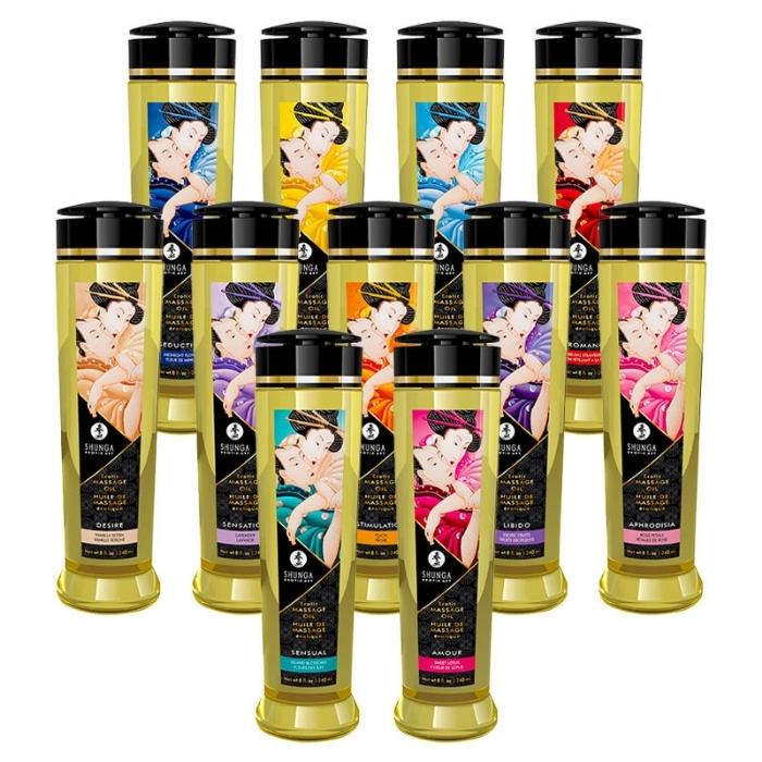 Lady Jane Adult Sex Shop | Shunga Massage Oil Seduction Asian Midnight Flower (240ml) | Brand_Shunga, Category_Lubes &