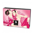 Pink Shunga raspberry edible massage powder box with exotic art figures