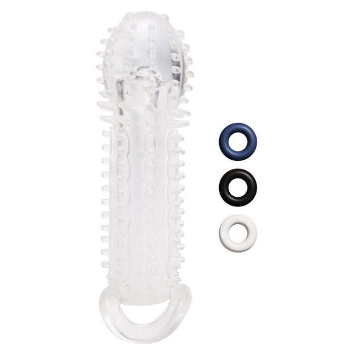Lady Jane Adult Sex Shop | Size Up Textured 1.5inch Penis Extender - Clear