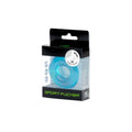 A translucent blue silicone sport fucker chubby cock ring in black and clear packaging from lady jane adult shop