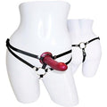 Create the double penetration fantasy with Sportsheets Menage a Trois Strap-On set. Includes a double-penetration harness and a silicone 5.75