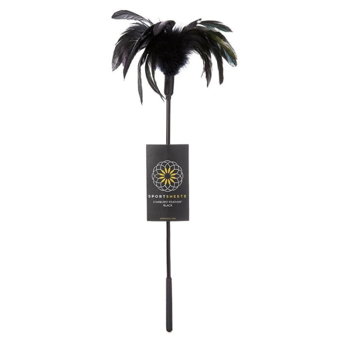 Sportsheets Starburst Tickler black feather duster wand