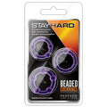 Lady Jane Adult Sex Shop | Stay Hard Beaded Cock Ring Set - Purple (3)