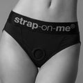Black Strap-On-Me Heroine strap-on harness with front opening