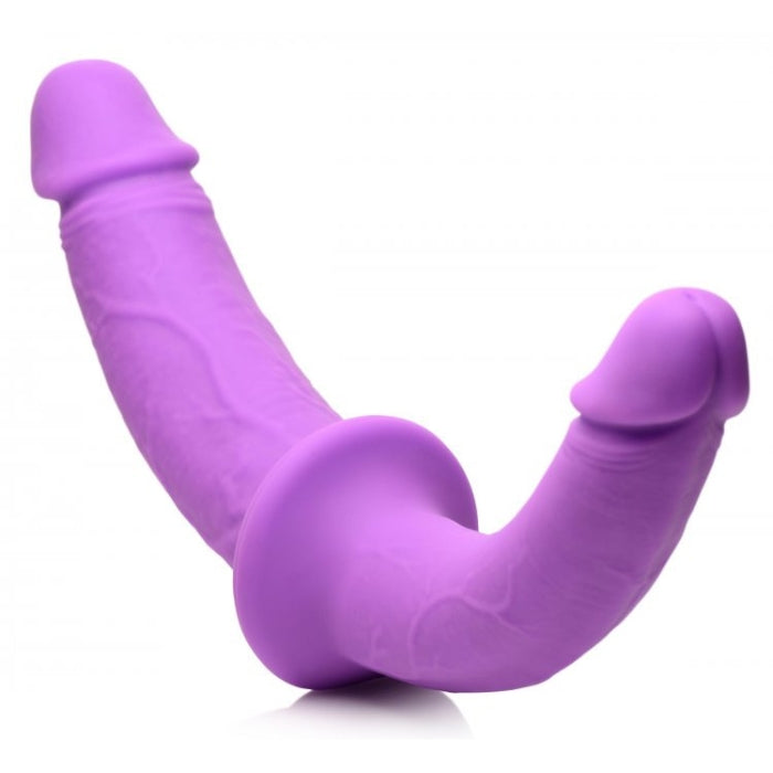 Lady Jane Adult Sex Shop | Strap U Double Charmer Double Strap On with Harness Purple