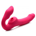 Lady Jane Adult Sex Shop | Strap U Licking & Vibrating Strapless Strap On Pink
