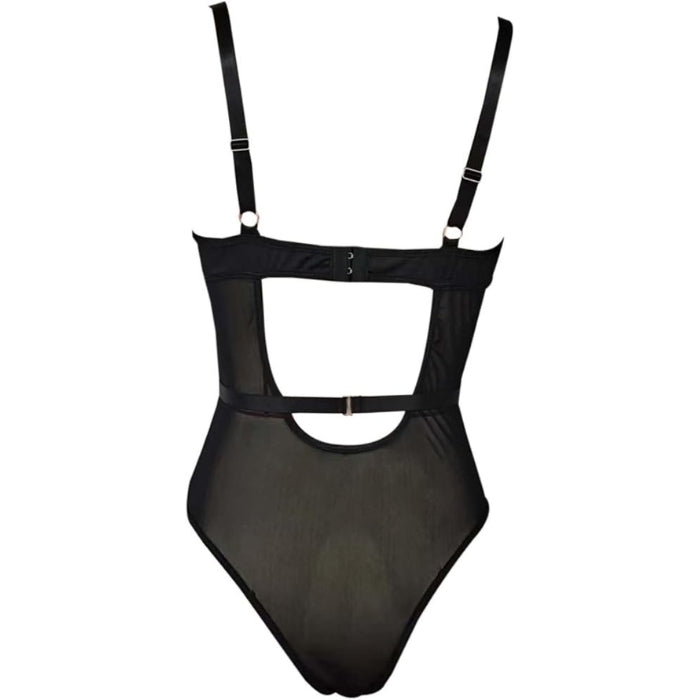 Lady Jane Adult Sex Shop | Stunning Strappy Detailed Teddy - Black M