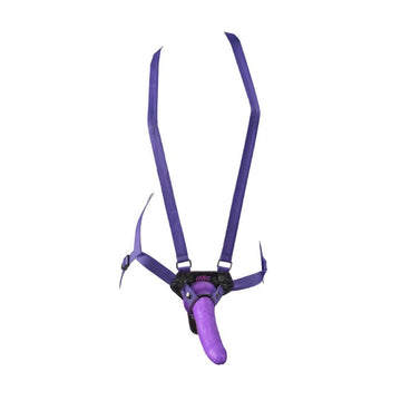 The harness features suspender-style straps, crafted from high-quality materials, this harness features adjustable straps and a comfortable design that ensures a perfect fit for all body types. The 7 inch Dillio dildo is made from premium quality materials, ensuring maximum pleasure and durability. The strap on comes with 3 different size O-rings allowing you to change the dildo to your liking.