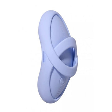 Light purple silicone slide sandal with single strap made of ultra soft liquid silicone matching svakom echo 2 mini vibrator blue