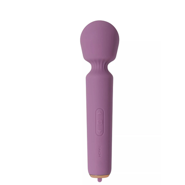 Svakom Mini Emma Neo purple silicone wand with rounded head and textured grip
