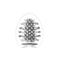 Transparent egg-shaped silicone easy beat brush with honeycomb textured bristle head made of body safe elastomer pre lubricated