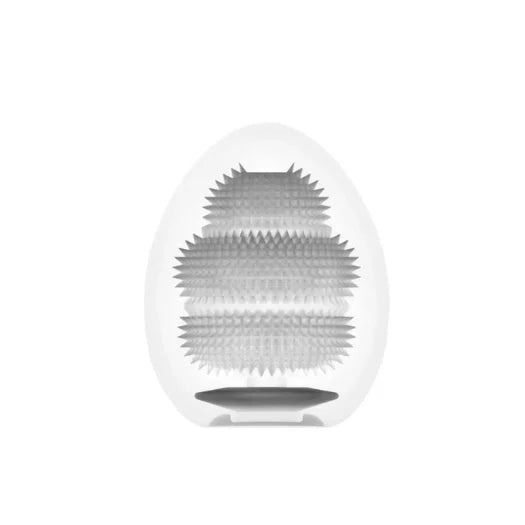 Peach-colored tenga egg stronger misty ii with textured body-safe elastomer surface for lady jane adult shop use