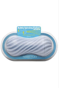 Tenga Flex Bubby Blue with flexible outer shell and swirling ribbed texture