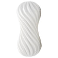 Tenga Flex Silky White swirled plastic toy with glossy ergonomic contours