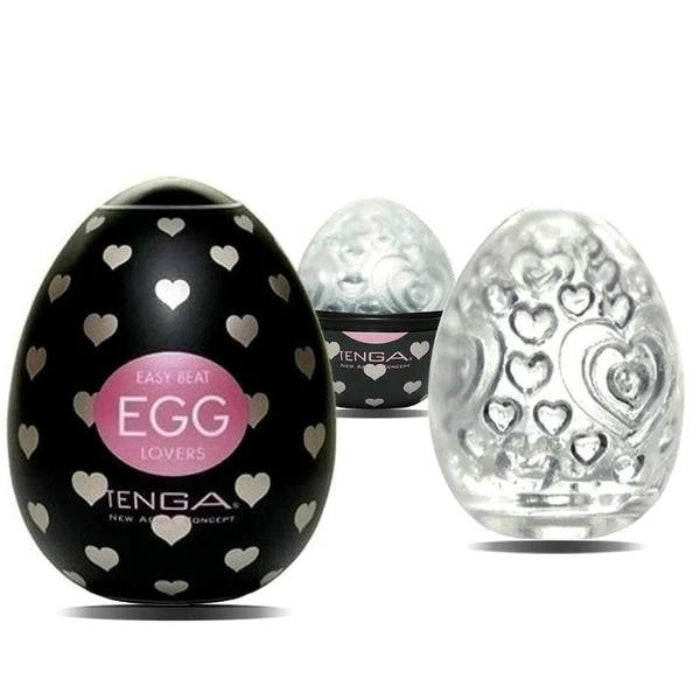 The Tenga egg is discreet and adorable, the perfect secret partner for all men out there. This small masturbater is the ideal travel partner. The toy has a little opening in it that allows you to effortlessly slip your erect penis inside where you will find textured ridges. Easy to use and comes in a variety of different textures to suit each individual. Stretchy and suitable for all sizes. This one has textured hearts on the inside.