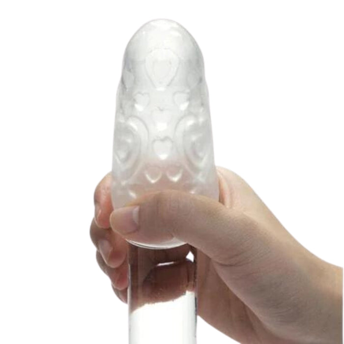 The Tenga egg is discreet and adorable, the perfect secret partner for all men out there. This small masturbater is the ideal travel partner. The toy has a little opening in it that allows you to effortlessly slip your erect penis inside where you will find textured ridges. Easy to use and comes in a variety of different textures to suit each individual. Stretchy and suitable for all sizes. This one has textured hearts on the inside.