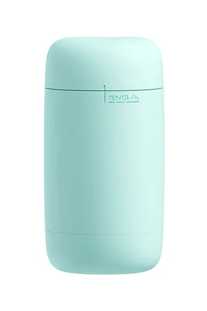 Sleek matte mint green Tenga Puffy personal care container