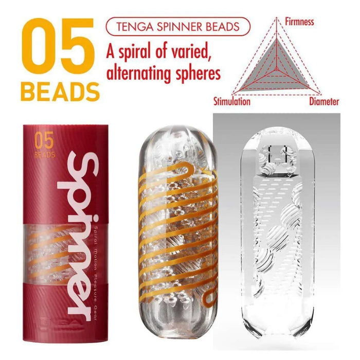 Lady Jane Adult Sex Shop | Tenga Spinner Masturbator Beads 05 - Red