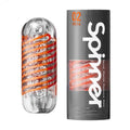 An all-new internal coil makes the SPINNER twist as you insert, sending unbelievable sensations with each stroke! Enjoy a unique sensation like none other. Transparent, reusable masturbator with an integrated coil that causes the masturbator to twist during penetration (Internal Coil Mechanism). The pleasure tunnel has a pronounced texture inside.