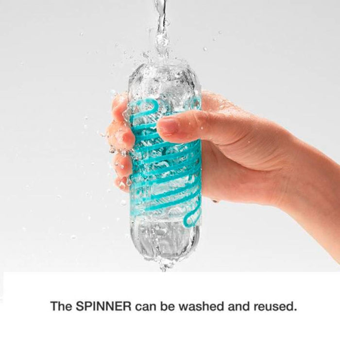 An all-new internal coil makes the Spinner twist as you insert, sending unbelievable sensations with each stroke! Enjoy a unique sensation like none other. Transparent, reusable masturbator with an integrated coil that causes the masturbator to twist during penetration (Internal Coil Mechanism). The pleasure tunnel has a pronounced texture inside.