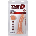 Flesh-colored realistic dildo in retail packaging, The D 6.5 Inch Real Feel Dildo - Light