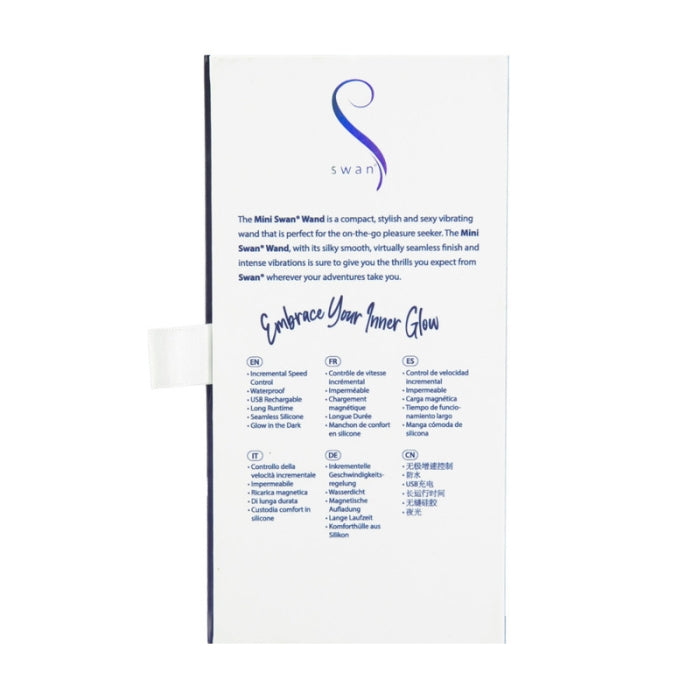 Lady Jane Adult Sex Shop | The Mini Swan Wand Glow in the Dark Blue