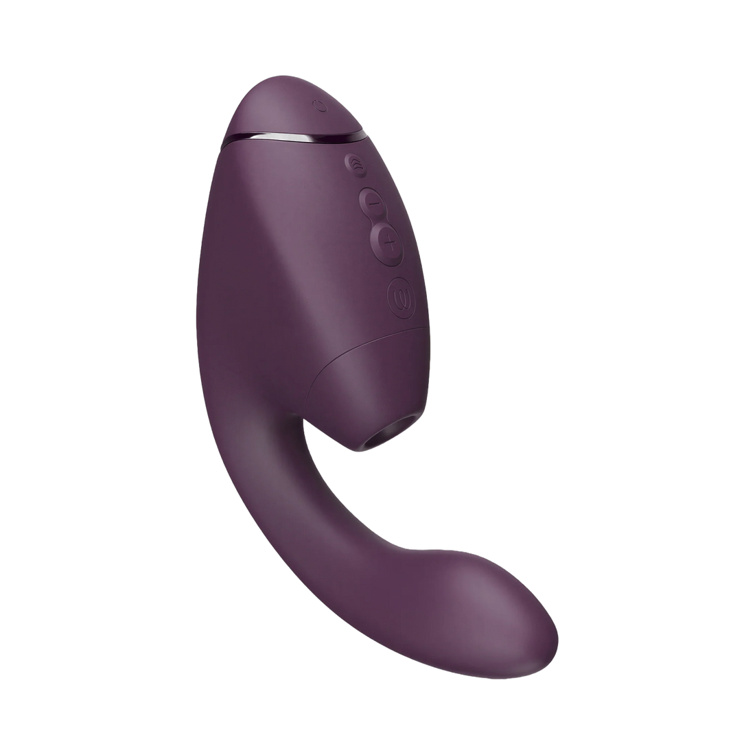 Womanizer Next Duo Dark Purple with pleasure air technology curved handle
