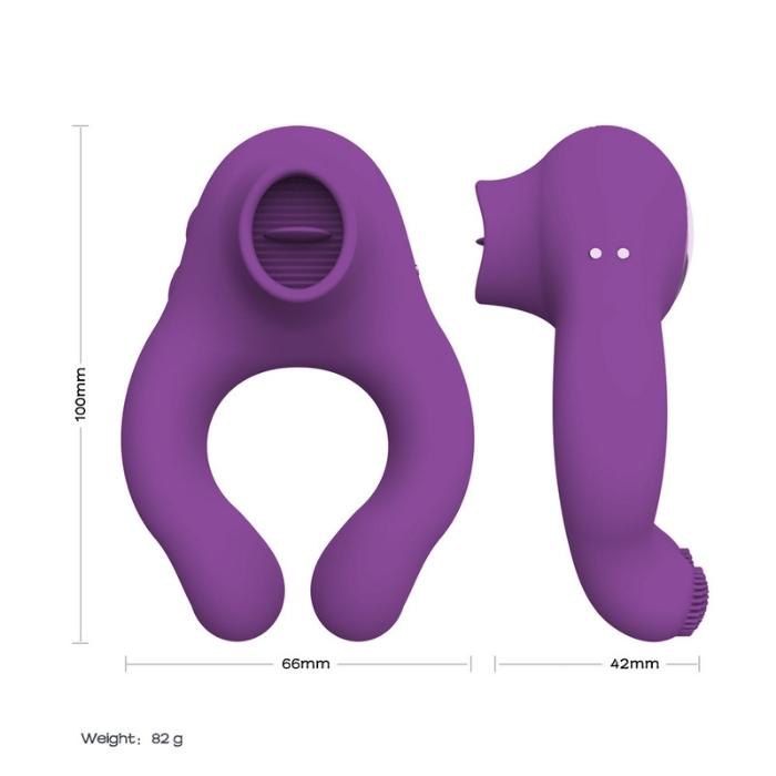 The Treediri Licker Ring was designed to be versatile and perfect for couples. This product comes with a easy to use remote control for hands free play. Use the bottom of the toy which has 7 vibration modes for pinpointed clitoral stimulation or use top head which has 7 licking modes to mimic oral. The product is great for dual penetration, as a couples ring or for nipple play. USB rechargeable, waterproof and made from a body safe silicone.