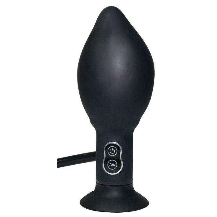 Lady Jane Adult Sex Shop | True Black Vibrating Inflatable Anal Plug