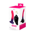 VeDO duo silicone strap on with premium gradient pink to purple silicone body and black adjustable harness