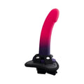 Vedo duo silicone strap on with harness in pink to purple gradient premium silicone with black adjustable strap base