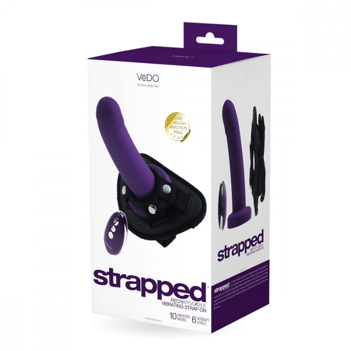 Lady Jane Adult Sex Shop | VeDO Strapped Vibrating Strap On Purple