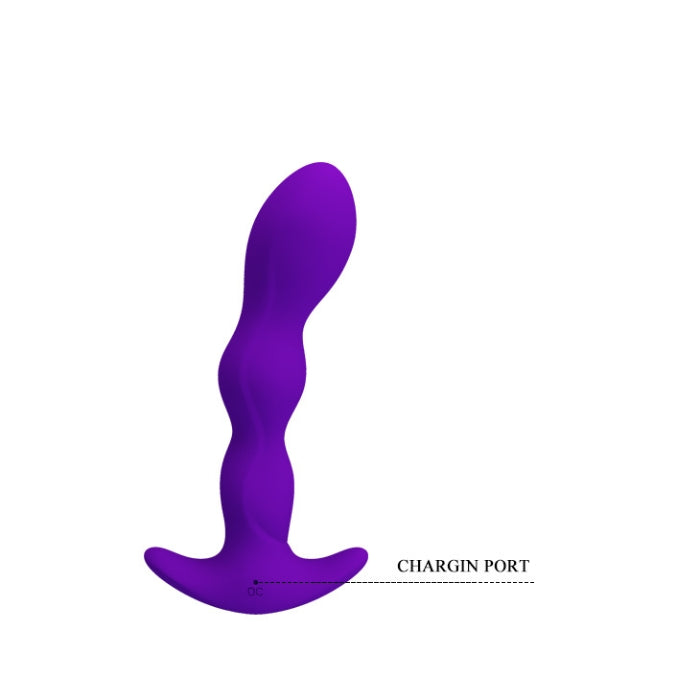 Purple silicone anal plug for prostate massager safe for smooth black skin