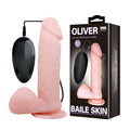 Vibrator Oliver featuring scrotum rotation and wireless remote, expertly crafted dildo