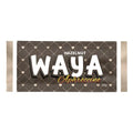 Waya Aphroccino hazelnut chocolate bar on heart background