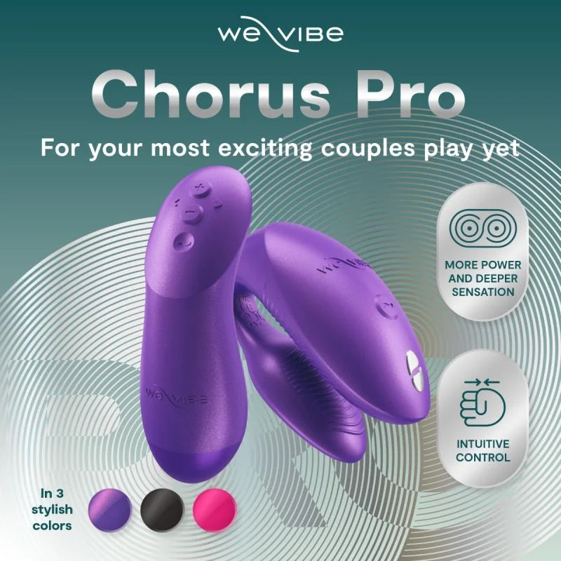 Purple We-Vibe Chorus Pro couples vibrator with squeeze remote