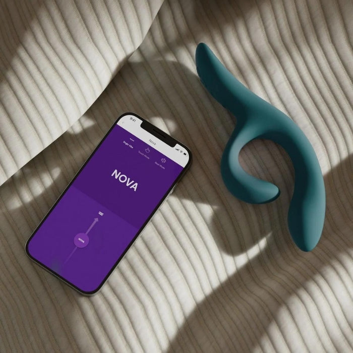 Take time together and get intimate. Wearable stimulation ring Pivot and rabbit vibrator Nova 2 are the perfect pairing for exploring your needs and desires. Plus, play and share control with the free We-Vibe App.  100% waterproof, rechargeable and with the free We-Vibe app, you can play and share control Nova 2 and Pivot from anywhere, create custom vibes and play together with other We-Vibe products.