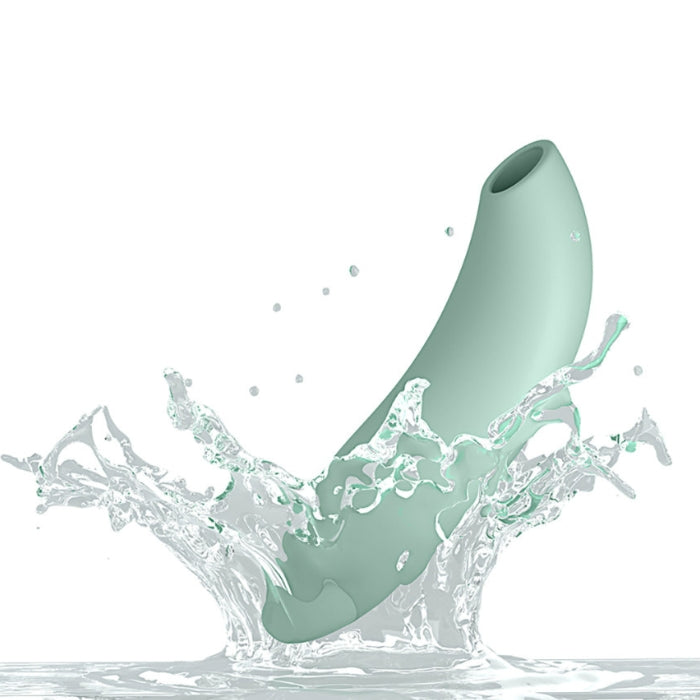 We-Vibe Melt 2 clitoral sucker in sage with Pleasure Air™ mint-green design