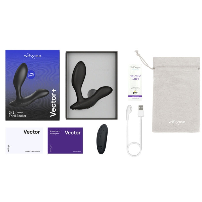 Lady Jane Adult Sex Shop | We-Vibe Vector + Prostate Massager - Black (App) (Remote) | Brand_We-Vibe,