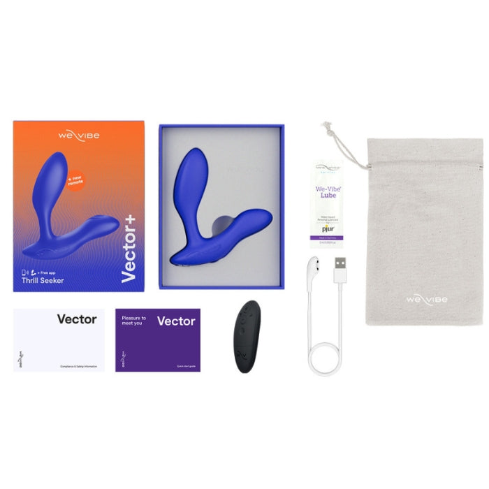 Lady Jane Adult Sex Shop | We-Vibe Vector + Prostate Massager - Blue (App) (Remote) | Brand_We-Vibe,